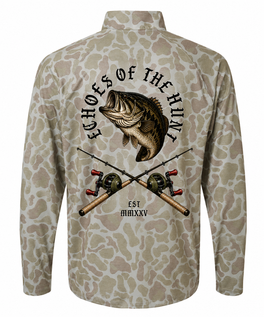 HUK Men's Airweight KC Printed Quarter-Zip Pullover