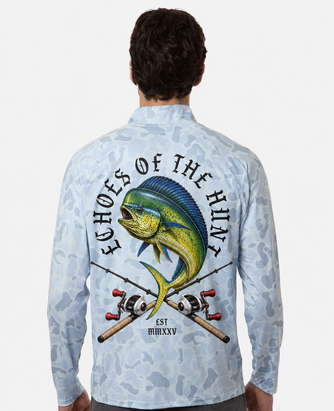 HUK Men's Airweight KC Printed Quarter-Zip Pullover
