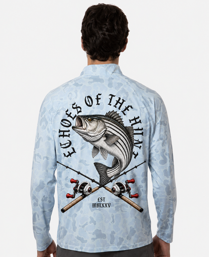 HUK Men's Airweight KC Printed Quarter-Zip Pullover